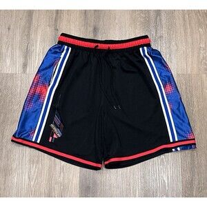 Nike Basketball Shorts Mens Large DNA Dri Fit Black Blue Zip Pocket